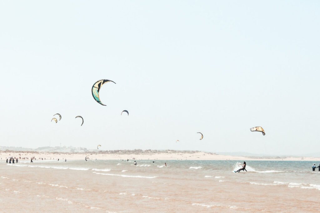 outdoor activities in essaouira morocco: windsurfing