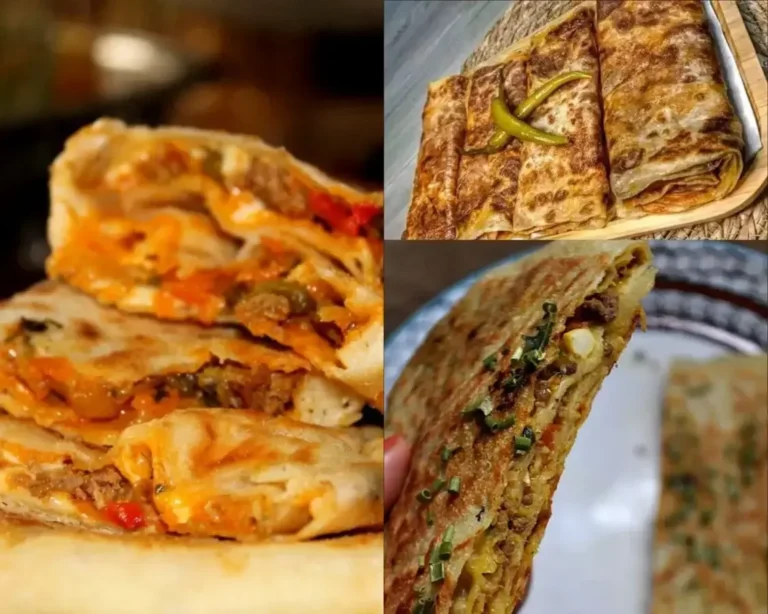 Moroccan Stuffed Msemen/Meloui Simple Recipe