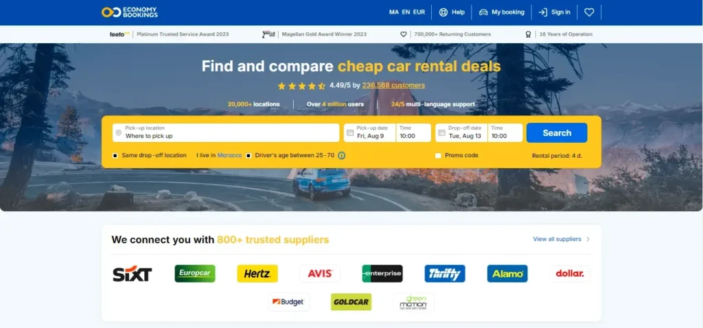 rental cars in morocco: rent a car online in morocco from economybooking