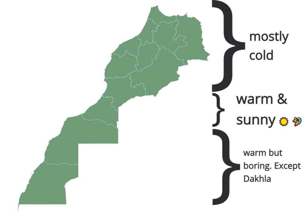 weather in december and in winter in morocco