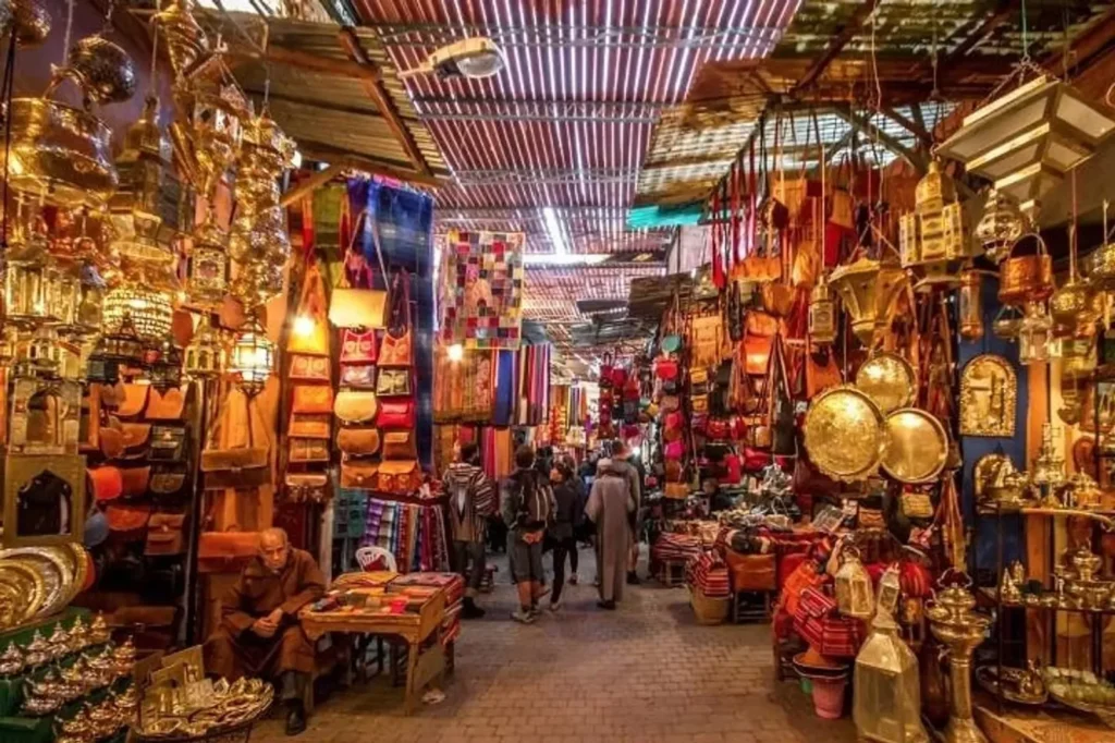 A souk in the medina of Marrakech