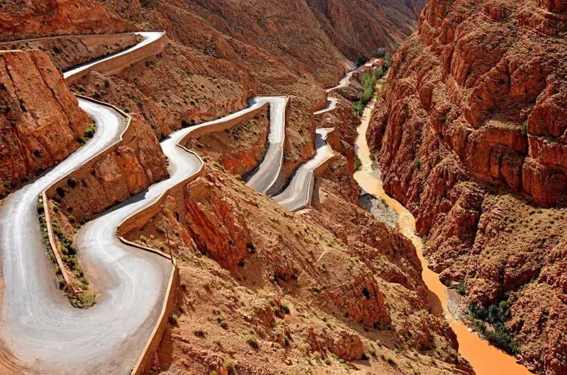 the famous road of tizi n'tichka in morocco