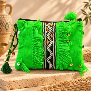 tanara-green-hanbal-pouch-mockup-1 Tanara neon green hanbal pouch – handmade in Morocco