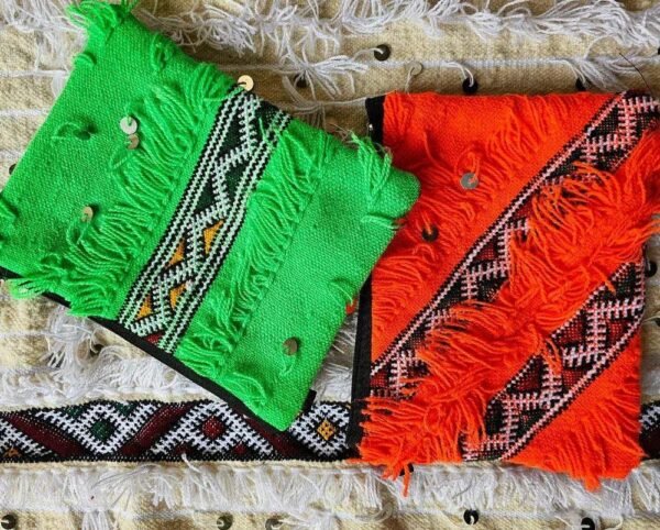 tanara-green-pouch-3-photo Tanara neon green hanbal pouch – handmade in Morocco
