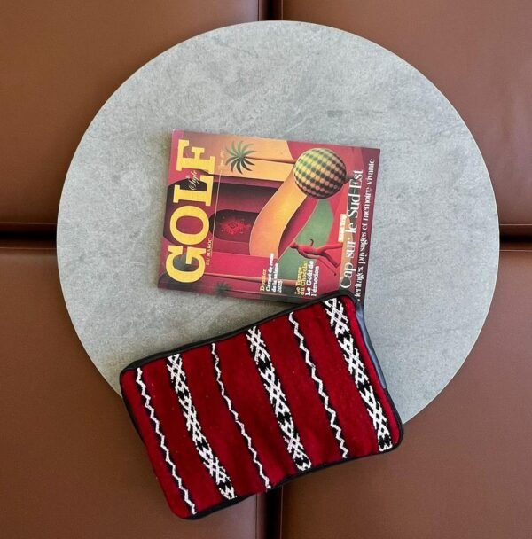 tanara-red-chain-clutch-1-photo Tanara red hanbal chain clutch – handmade in Morocco